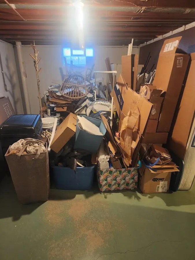 Roll-off dumpster container at job site for 15 Yard Dumpster Rental in Dearborn